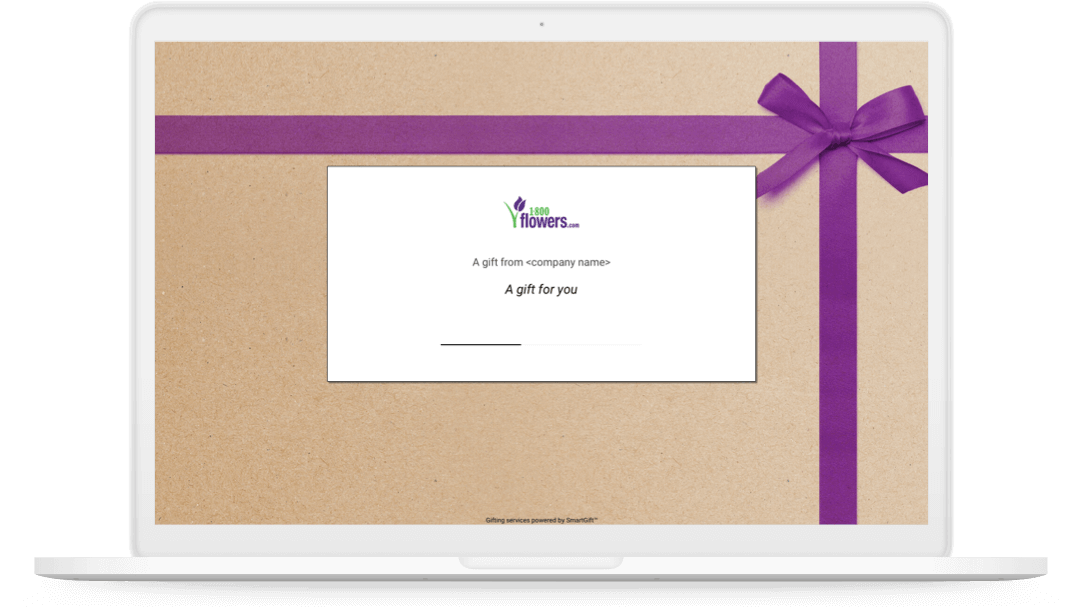 Wrapped gift with welcome message