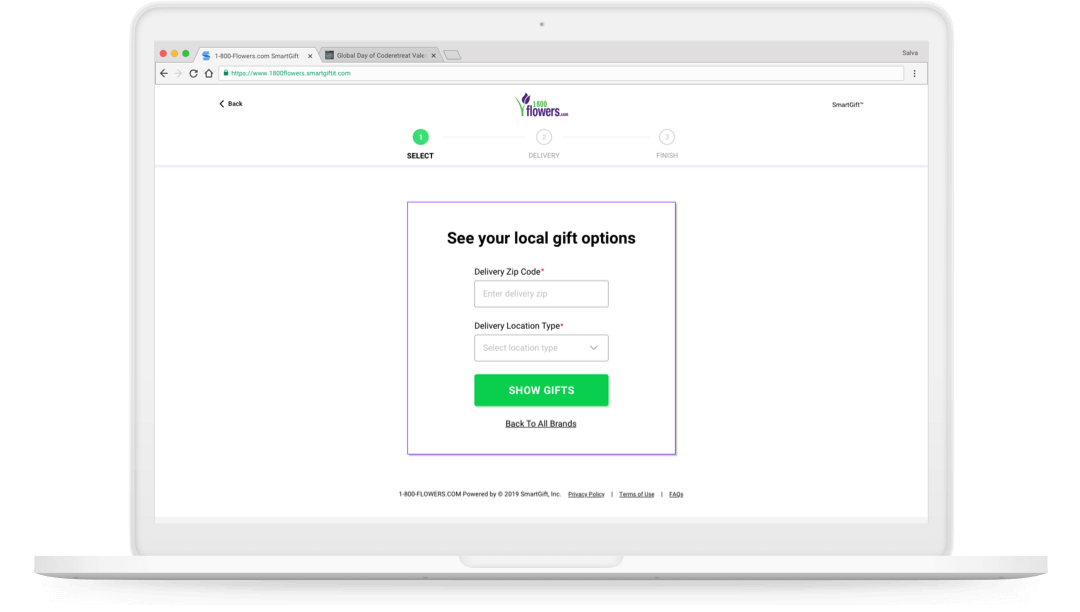 Wrapped gift with welcome message