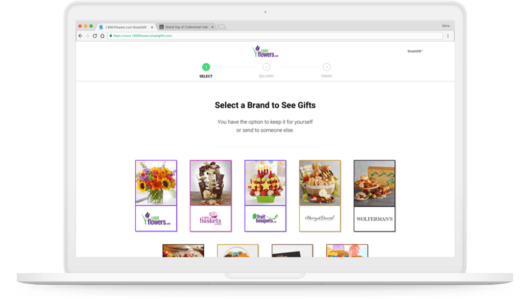 Wrapped gift with welcome message