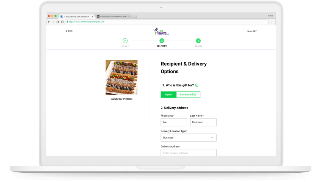 Wrapped gift with welcome message