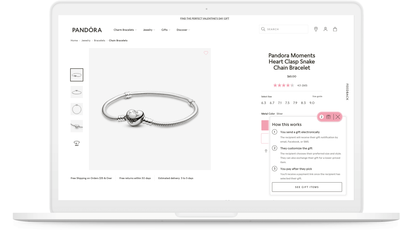 SmartGift widget: value proposition