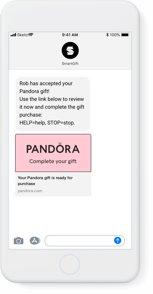 Text message payment notifications
