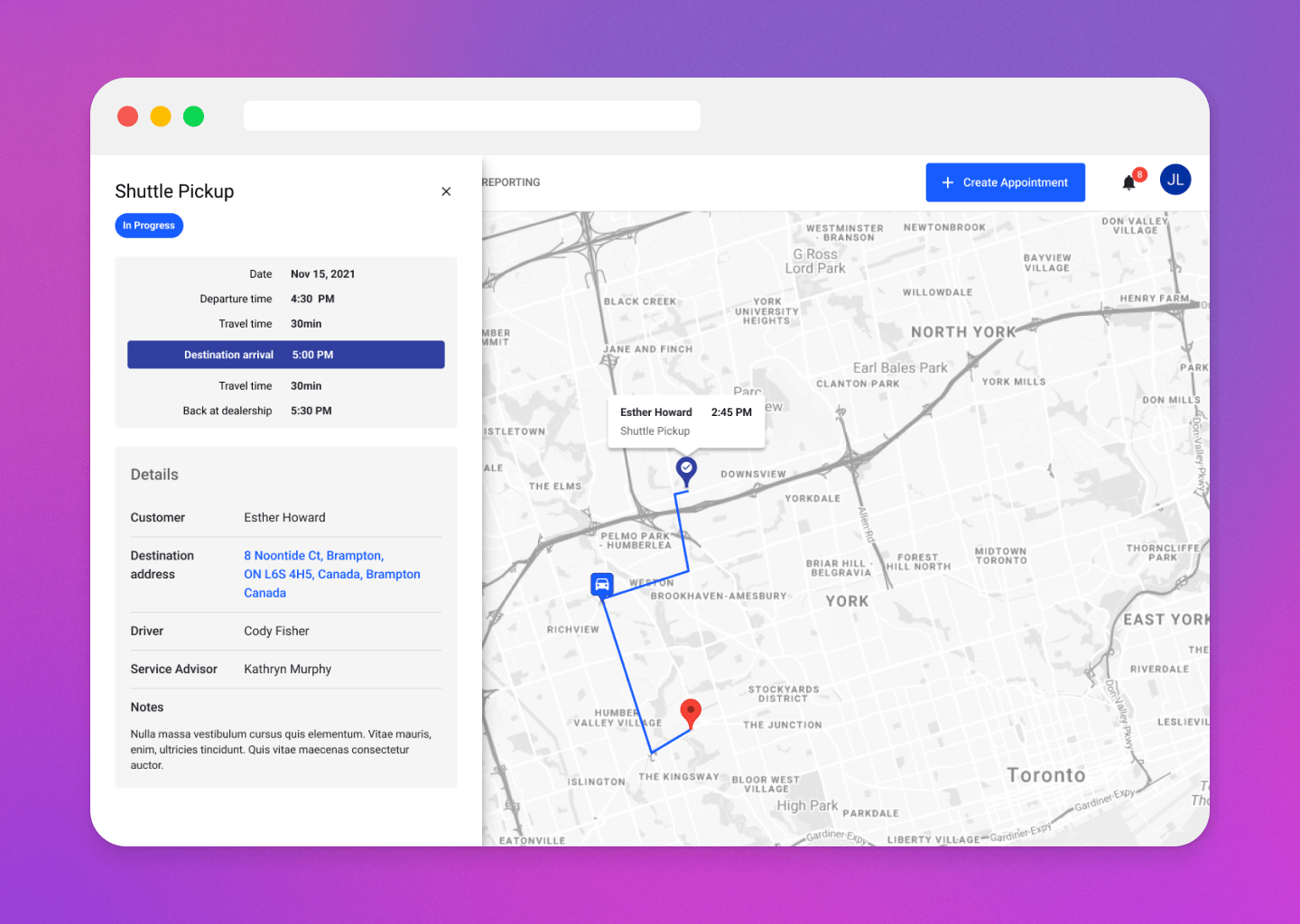 Kimoby fleet overview