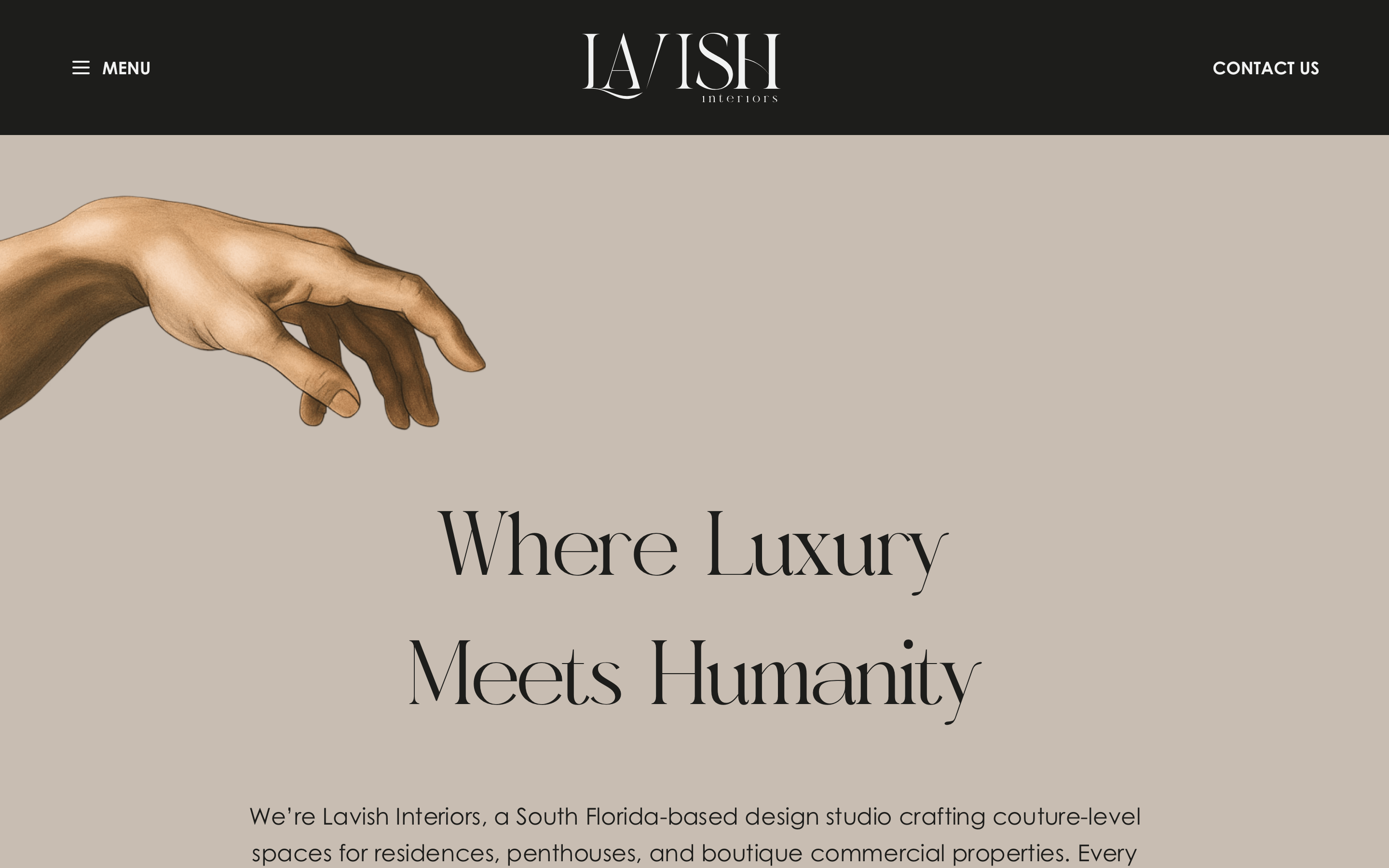 Our Story page with Renaissance hands illustration