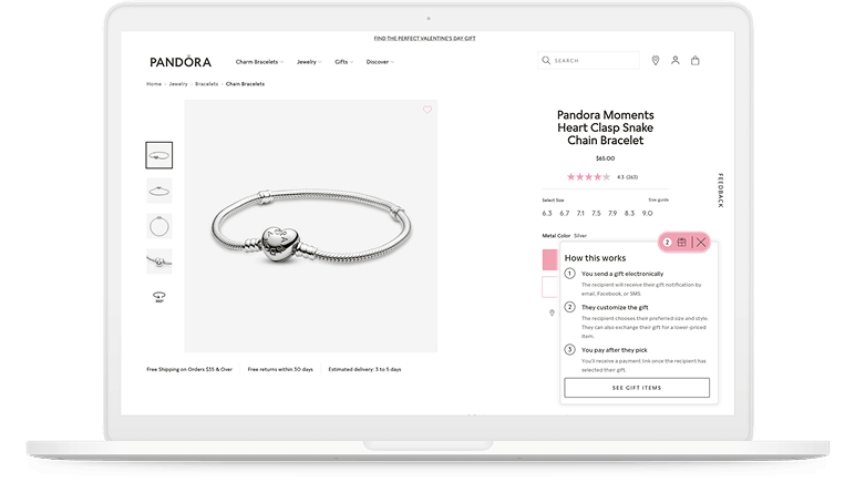 SmartGift gift selection