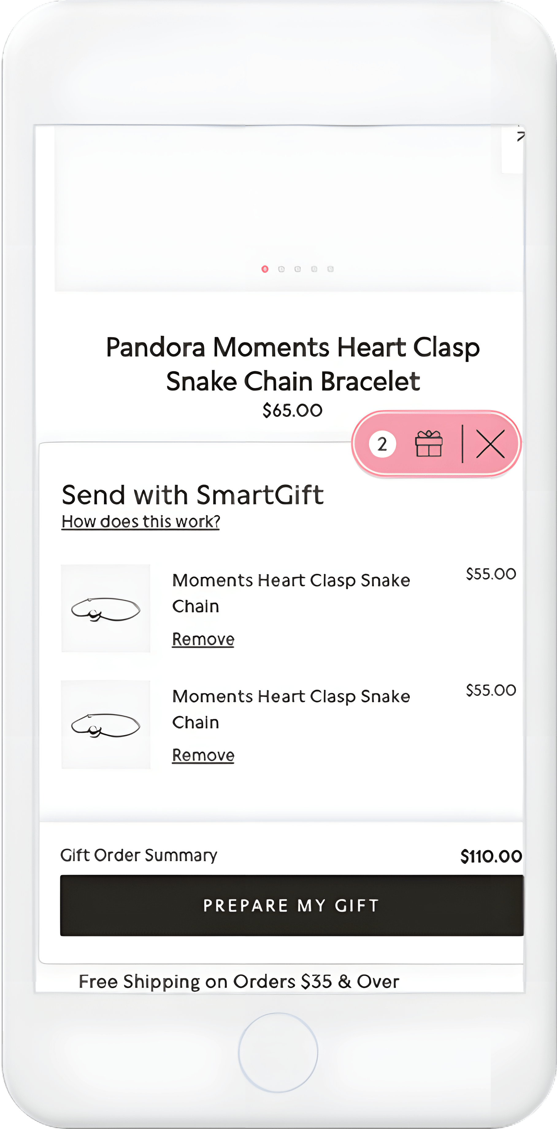 SmartGift unwrapping experience